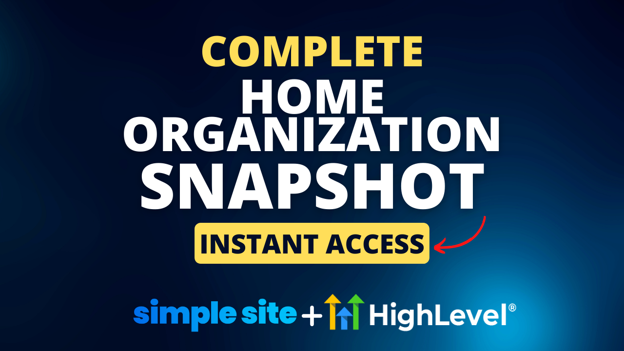 Home Organization Service - The Marketer's Toolkit for Go High Level